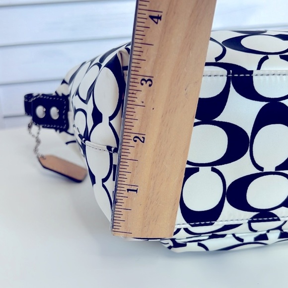 VINTAGE COACH Black White Mini Hampton Weekend Pouch Bag 90s Retro Y2K - Picture 8 of 11